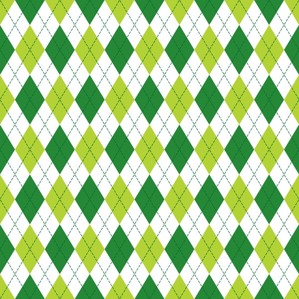 Green Argyle - Adhesive Vinyl Sheets