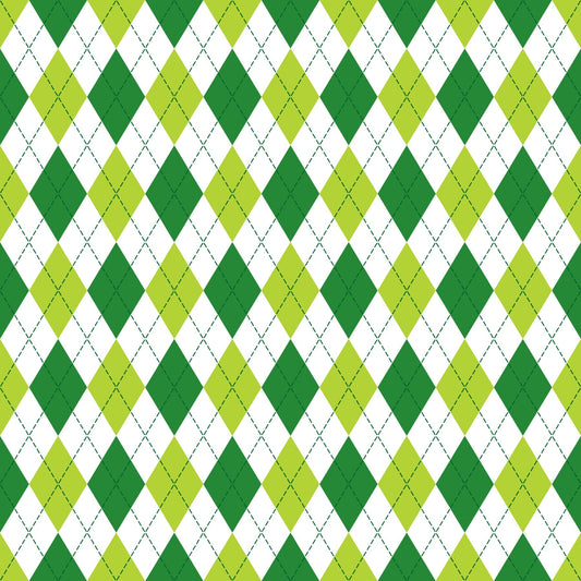 Green Argyle - Adhesive Vinyl Sheets