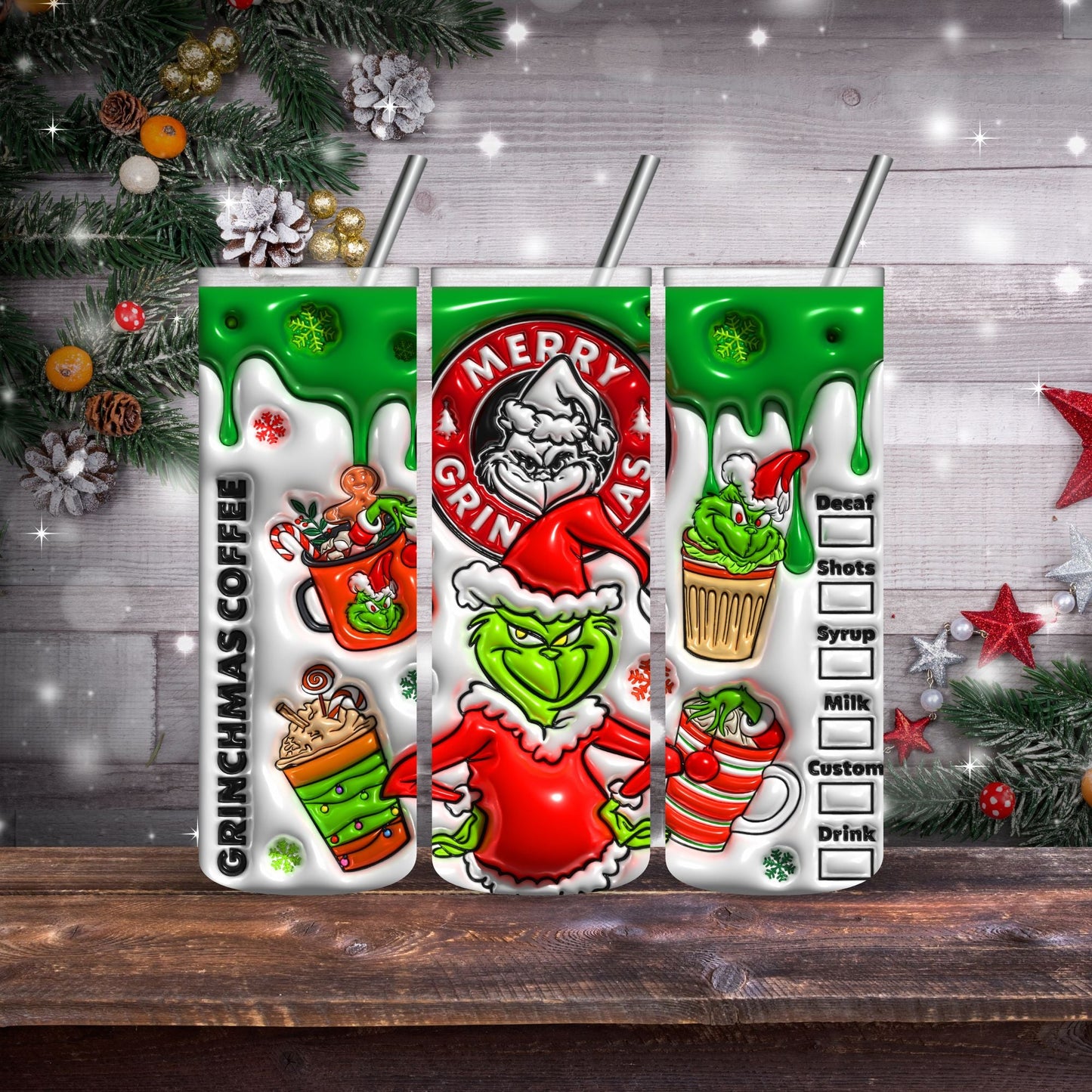 Grinchmas Coffee - Adhesive Vinyl Wrap