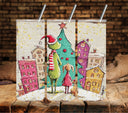 Grinch town vinyl tumbler wraps