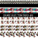 Grunge Alice Torn Pages UV DTF Decal sheets 11 Designs available
