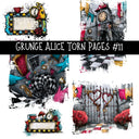 Grunge Alice Torn Pages UV DTF Decal sheets 11 Designs available