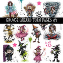 Grunge Wizard Torn Pages UV DTF Decal sheets 9 Designs available