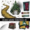 Grunge Wizard Torn Pages UV DTF Decal sheets 9 Designs available