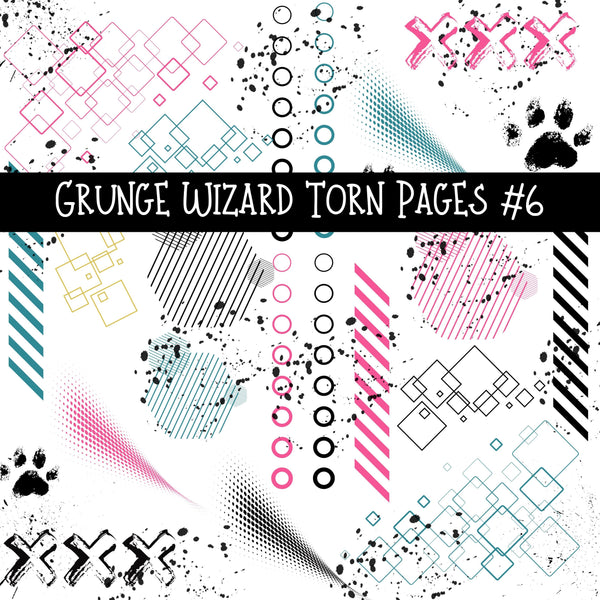 Grunge Wizard Torn Pages UV DTF Decal sheets 9 Designs available