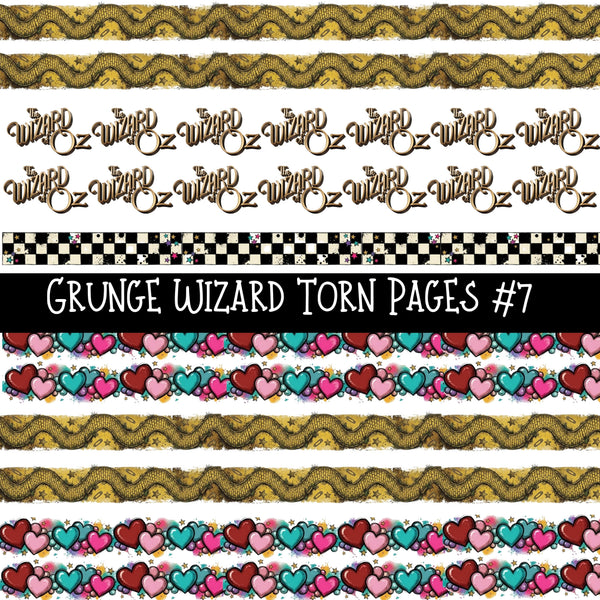 Grunge Wizard Torn Pages UV DTF Decal sheets 9 Designs available