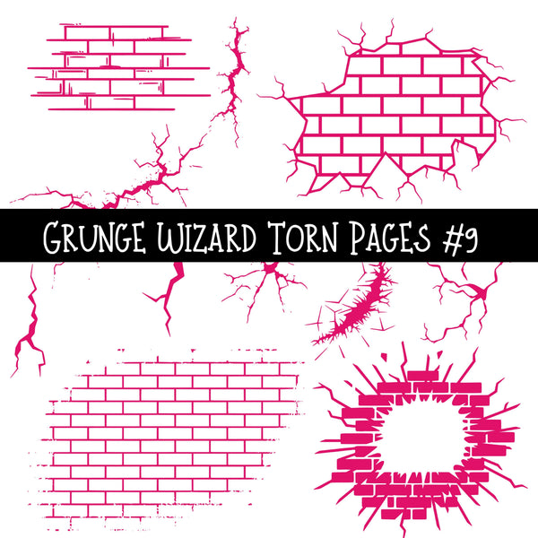 Grunge Wizard Torn Pages UV DTF Decal sheets 9 Designs available