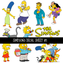 Simpsons Decal Sheets 4 options