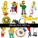 Simpsons Decal Sheets 4 options