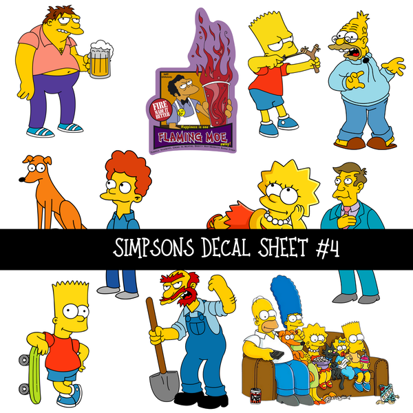 Simpsons Decal Sheets 4 options