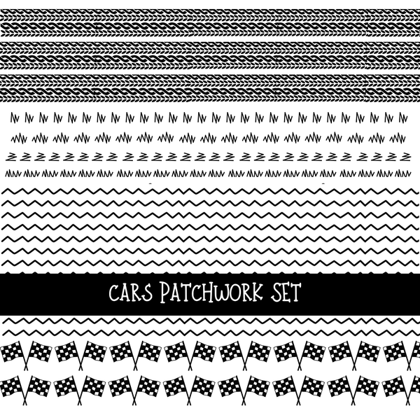 Cars Doodle Patchwork Set