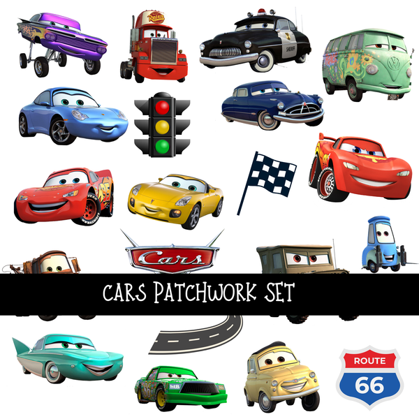 Cars Doodle Patchwork Set
