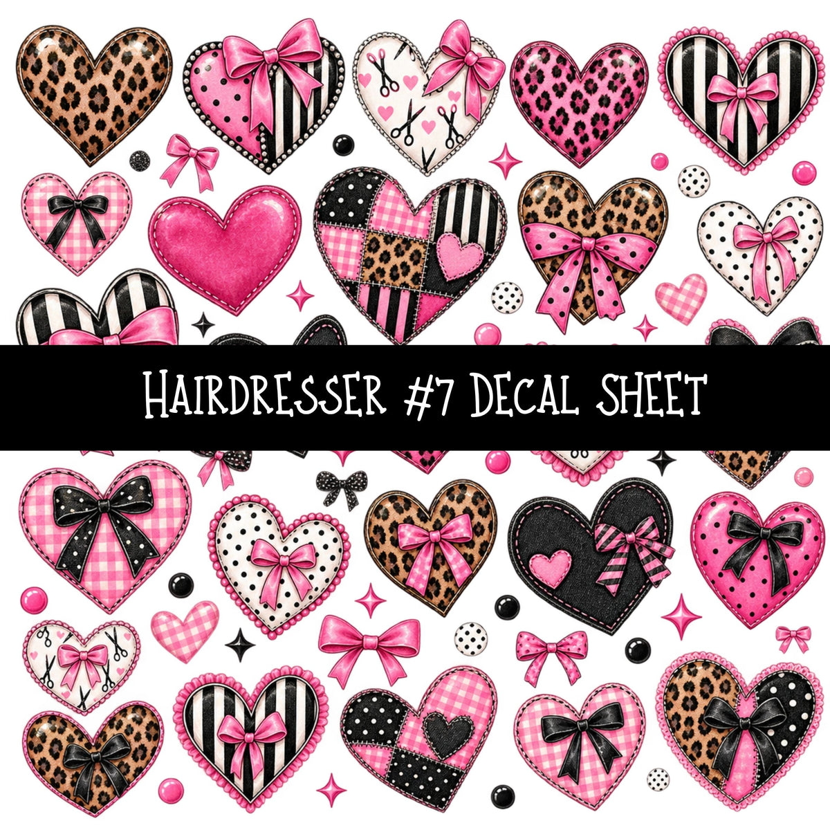 Hairdresser UV DTF Decal sheets 10 Designs available