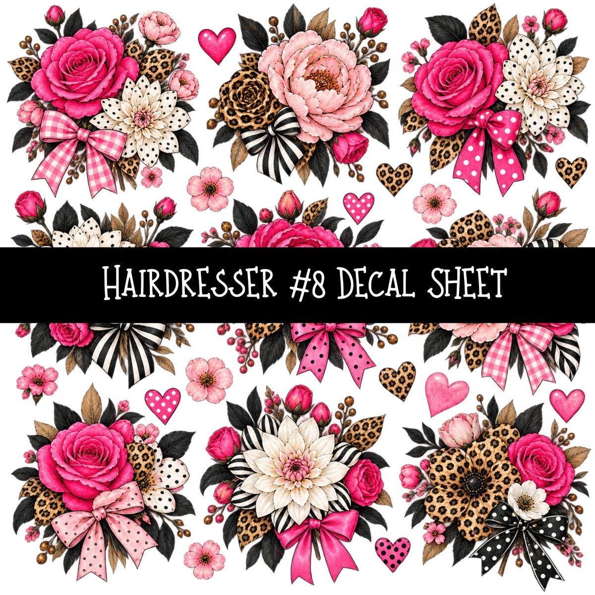 Hairdresser UV DTF Decal sheets 10 Designs available