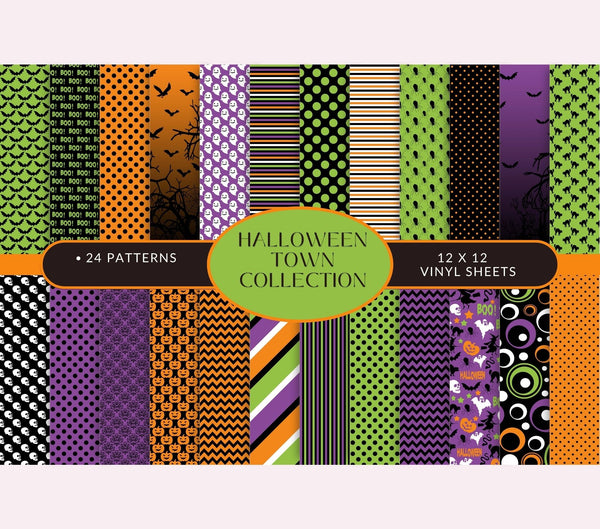 Halloween Town - Adhesive Vinyl 12x12 Sheets