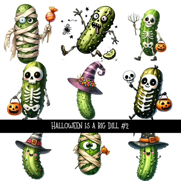 Halloween is a big dill - UV DTF Decal sheet 2 variants