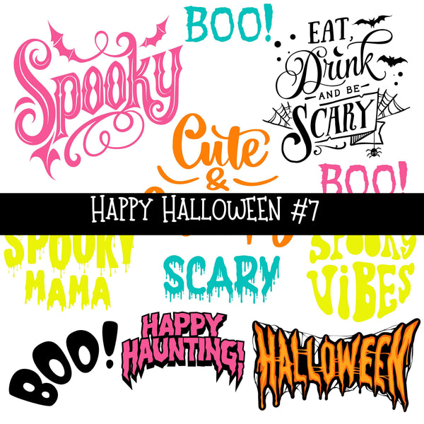 Happy Halloween UV DTF Decal sheets 8 Designs available