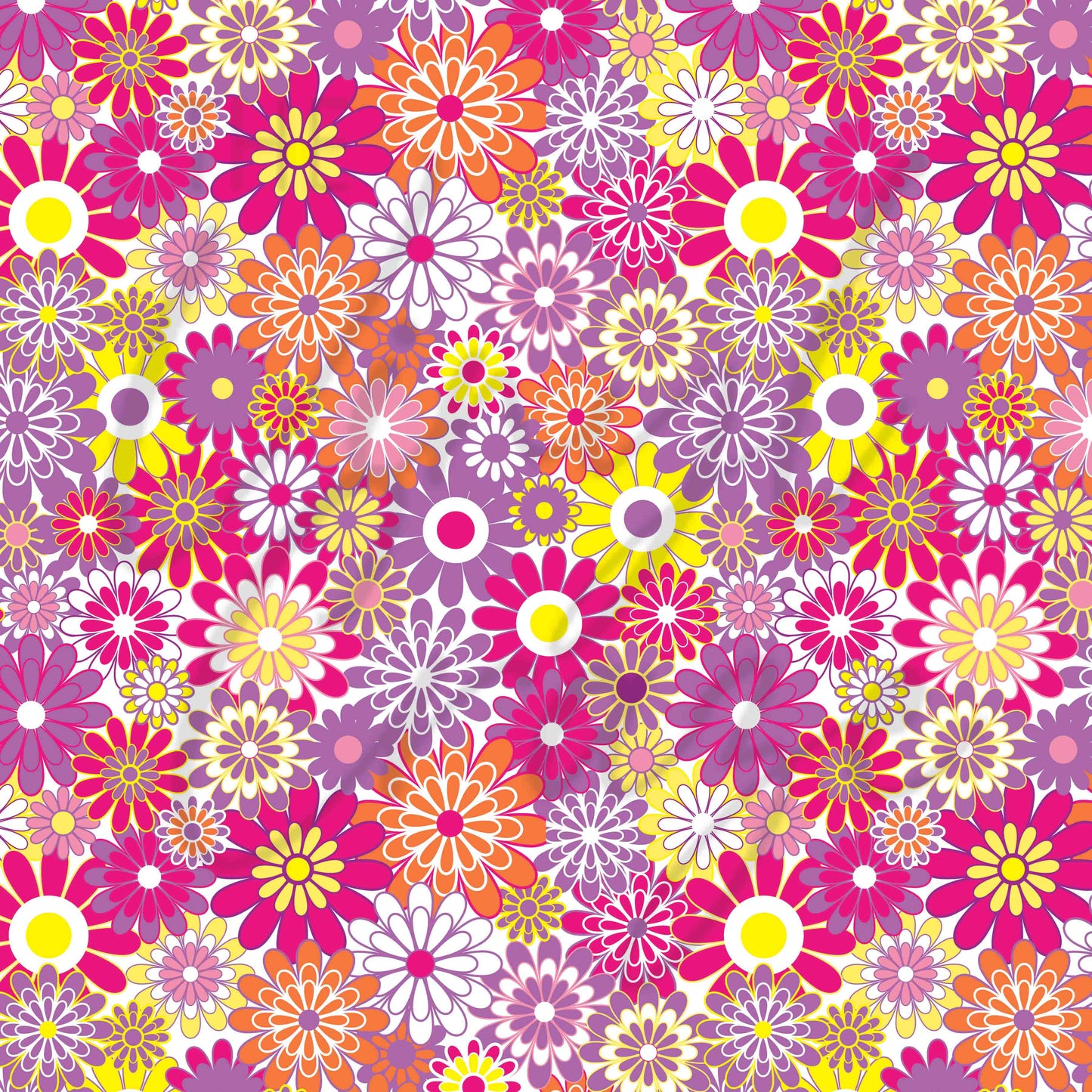 Happy Hippie Flowers - Adhesive Vinyl Sheets