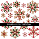 Hard candy Christmas Torn Pages UV DTF Decal sheets 5 Designs available