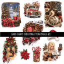 Hard candy Christmas Torn Pages UV DTF Decal sheets 5 Designs available