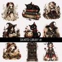 Halloween Library   - UV DTF Decal sheet 7 variants