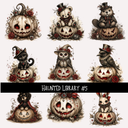 Halloween Library   - UV DTF Decal sheet 7 variants