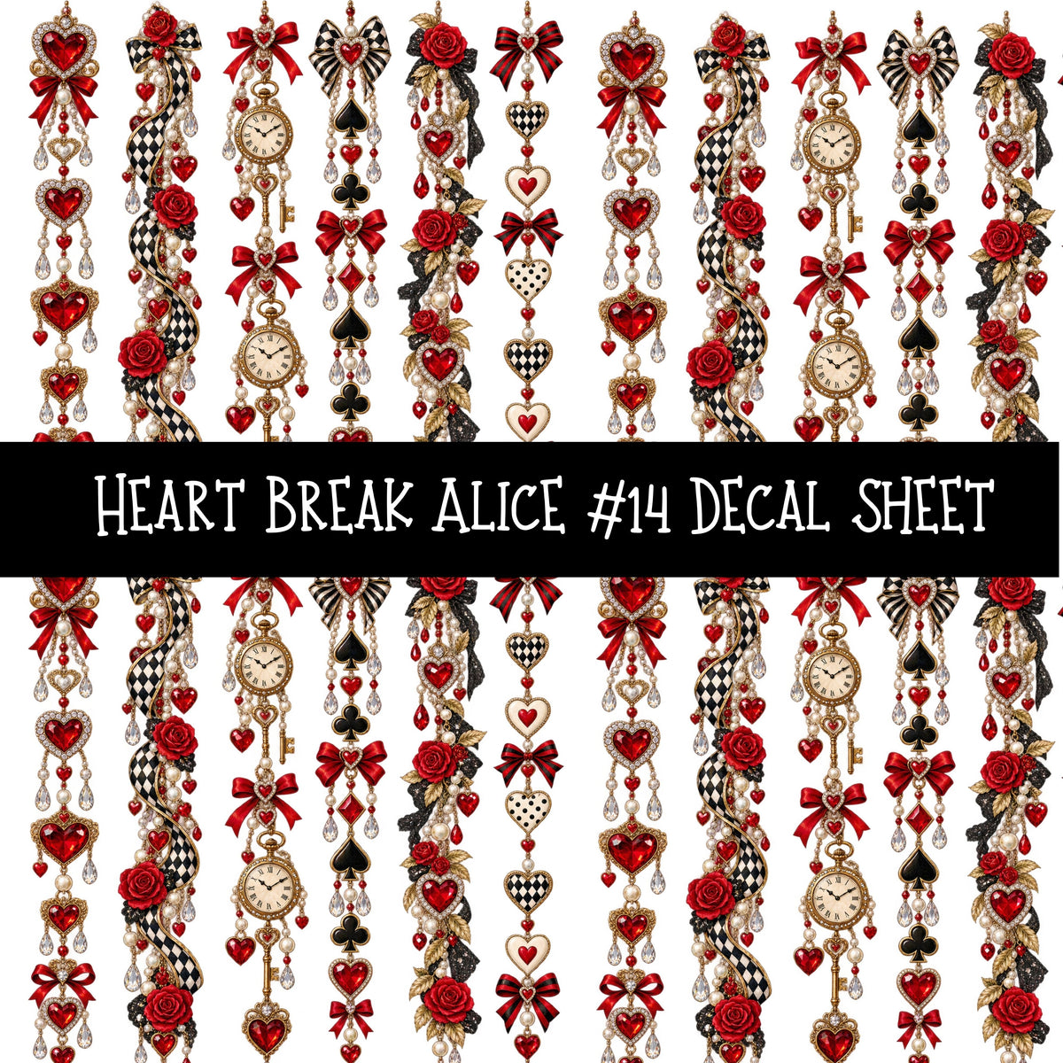 Heartbreak Alice UV DTF Decal sheets 20 Designs available