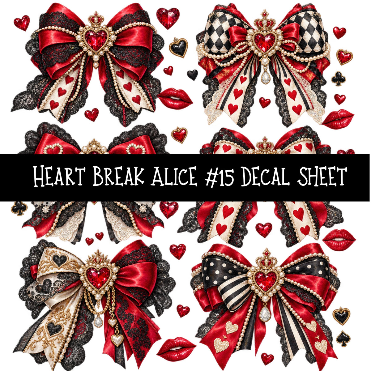 Heartbreak Alice UV DTF Decal sheets 20 Designs available