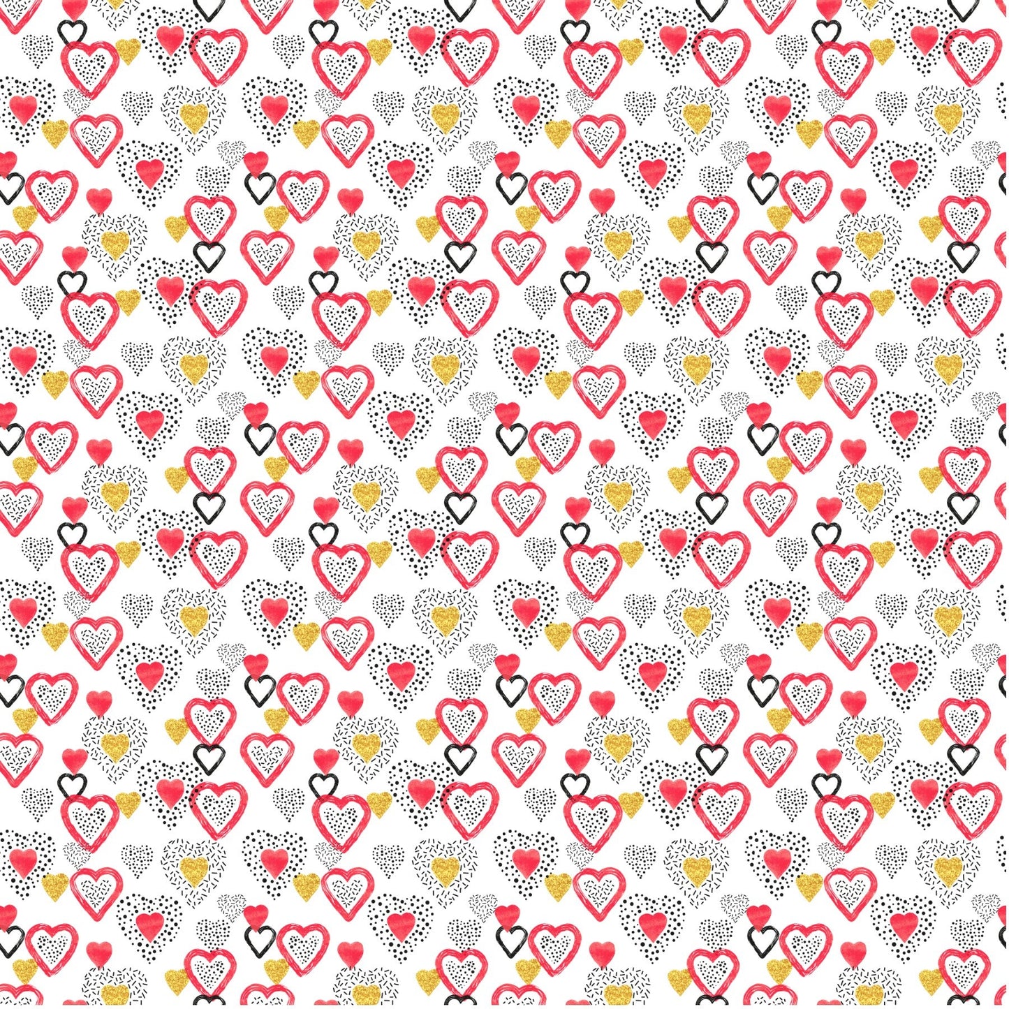 Doodled Hearts - Adhesive Vinyl Sheets