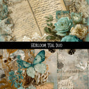 Heirloom Teal precut Duo 2 Sizes vinyl sheet