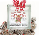 Candy Cane Lane Glass Block Decal 2 sizes available