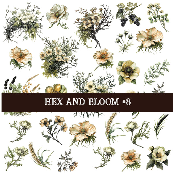 Hex and Bloom Collection Decal sheets- 8 styles