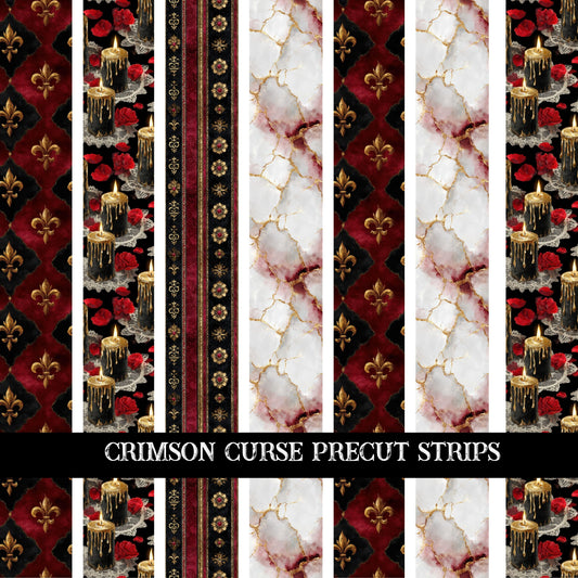 Crimson Curse precut Strips 12x12 vinyl sheet