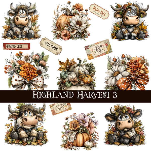 Highland Harvest UV DTF Decal Sheets 3 Designs