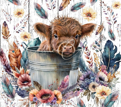 Highland Cow - Adhesive Vinyl Wrap - 6 Designs