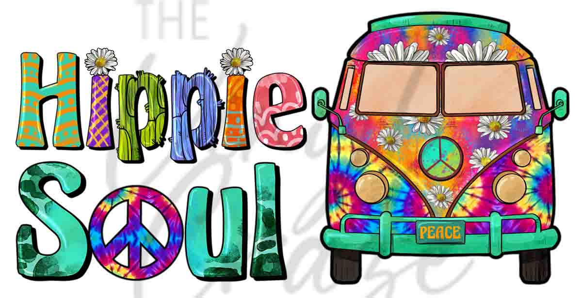 Hippie Soul Rainbow Van - UV DTF Decal