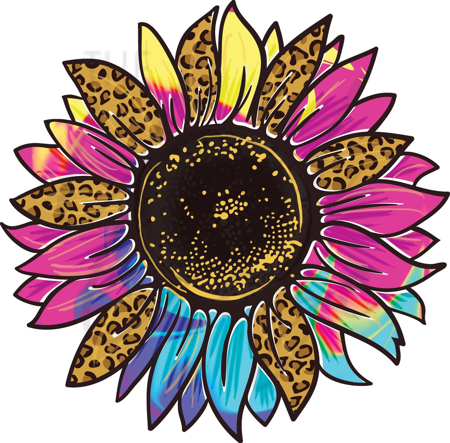 Hippie Sunflower - UV DTF Decal