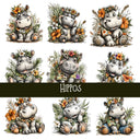 Hippos - UV DTF Decal sheet