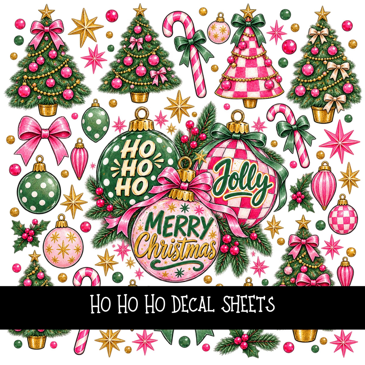 Ho Ho Ho UV DTF Decal sheets