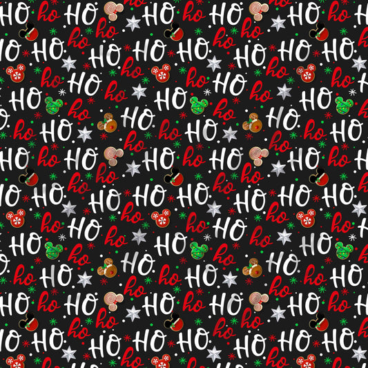 Ho Ho Ho Mouse - Adhesive Vinyl Sheets