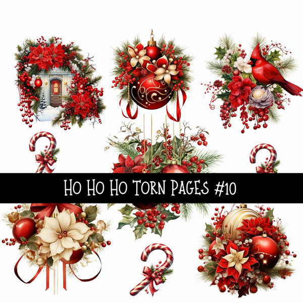 Ho Ho Ho Torn Pages UV DTF Decal sheets 11 Designs available