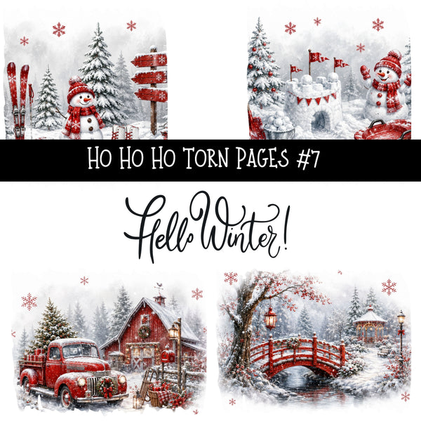 Ho Ho Ho Torn Pages UV DTF Decal sheets 11 Designs available
