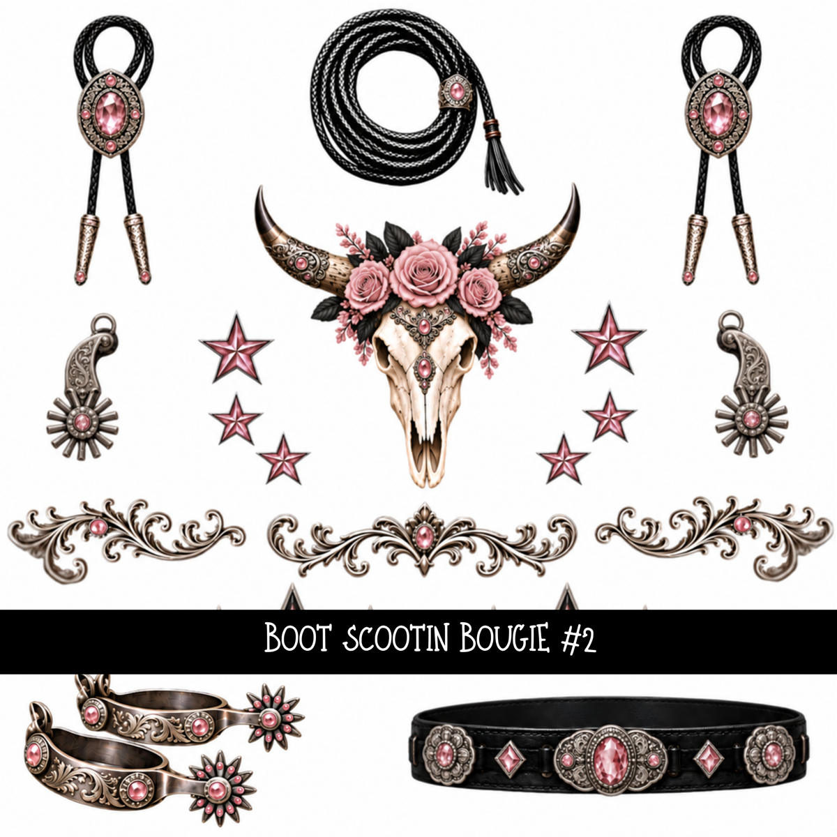 Boot Scootin Bougie   - UV DTF Decal sheets