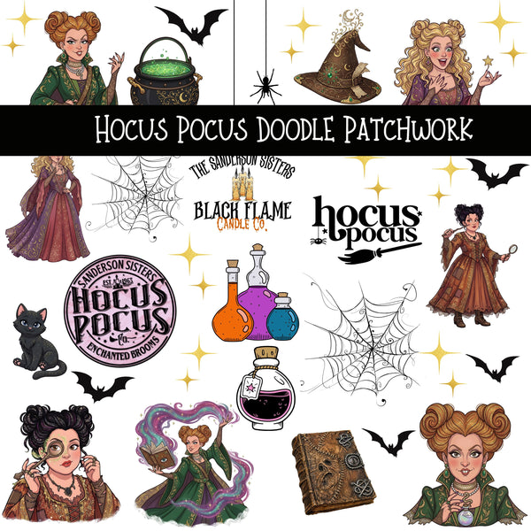 Hocus Pocus Doodle Patchwork Set