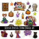 Hocus Pocus Torn Pages UV DTF Decal sheets 3 designs available