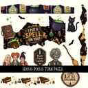 Hocus Pocus Torn Pages - UV DTF Decal sheet