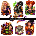 Sanderson Sisters torn pages decal set UV DTF Decal sheets Designs available