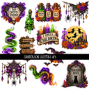 Sanderson Sisters torn pages decal set UV DTF Decal sheets Designs available