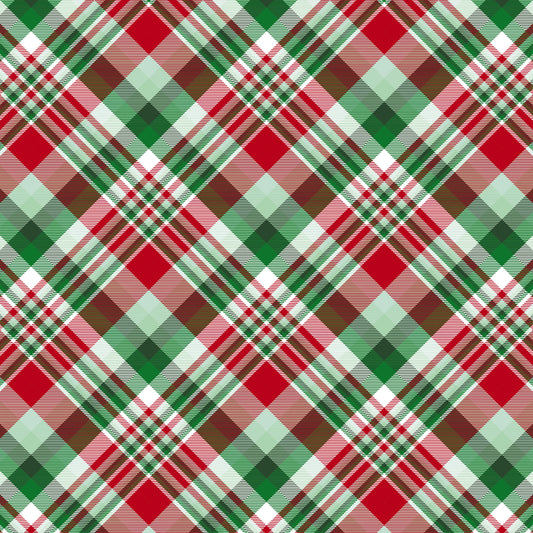 Holiday Plaid - Adhesive Vinyl Sheets