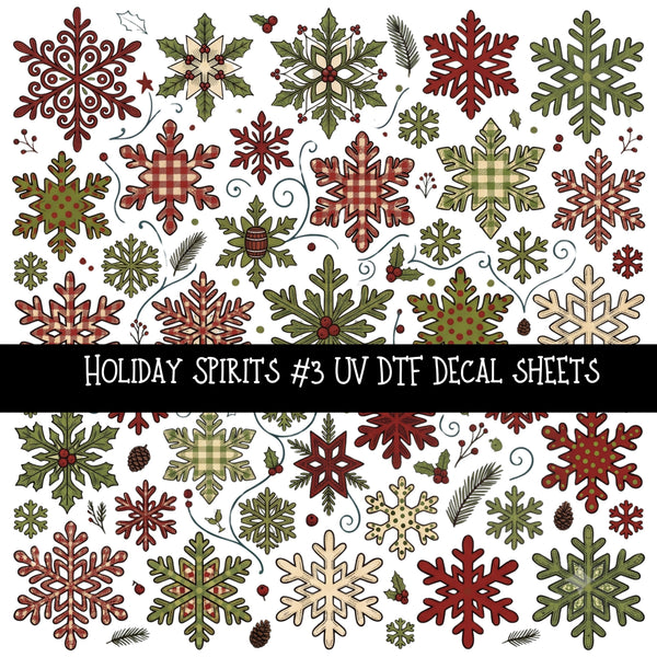 Holiday Spirits UV DTF Decal sheets 5 designs available